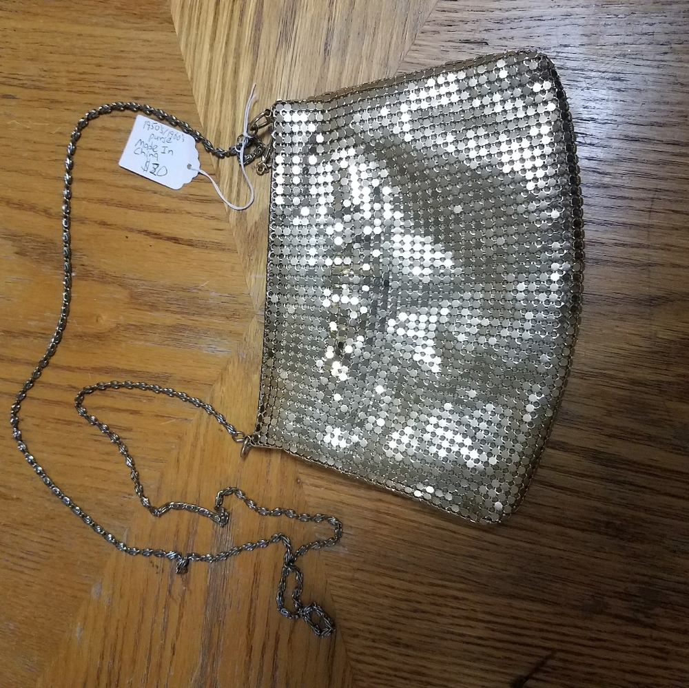 Vintage metal tin purse